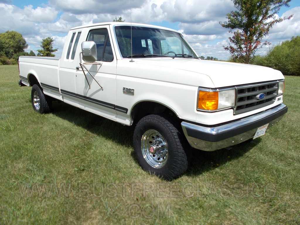 1988 88 Ford F250 4x4 460 Super Cab White Lariat